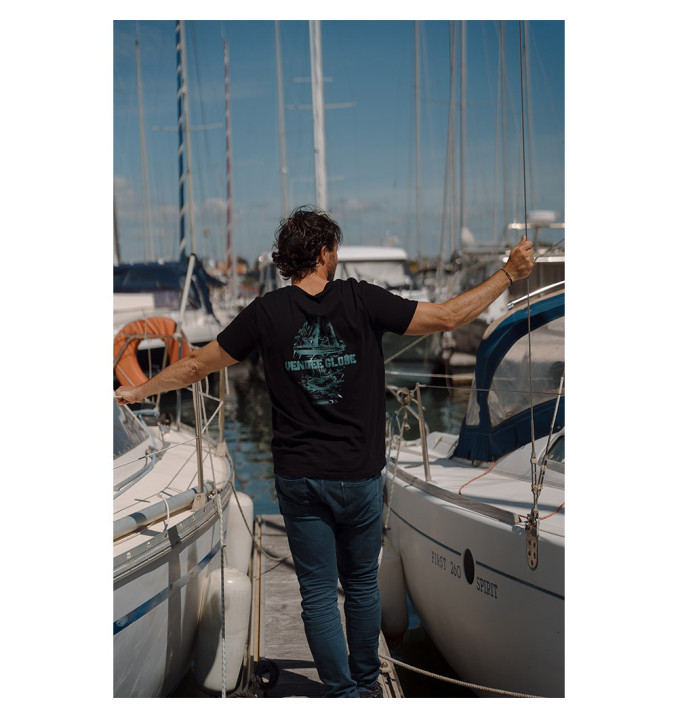 T-Shirt Mix Boat Noir | Vendée Globe