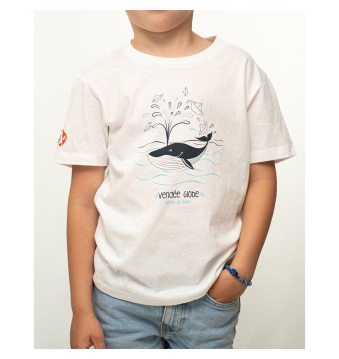 T-Shirt Manches Courtes Baleine Blanc