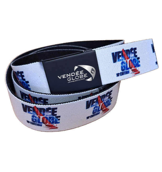 Ceinture Élastiquée / Boucle métal Affiche Officielle Blanc | Vendée Globe