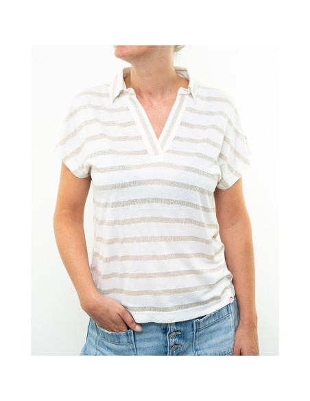 T-Shirt Hainoa Blanc - Bronze | Vendée Globe