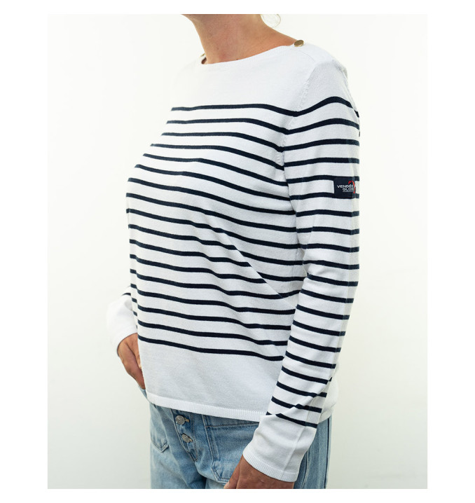 Pull Sollange Blanc / Marine | Vendée Globe