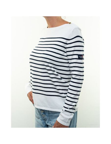 Pull Sollange Blanc / Marine | Vendée Globe