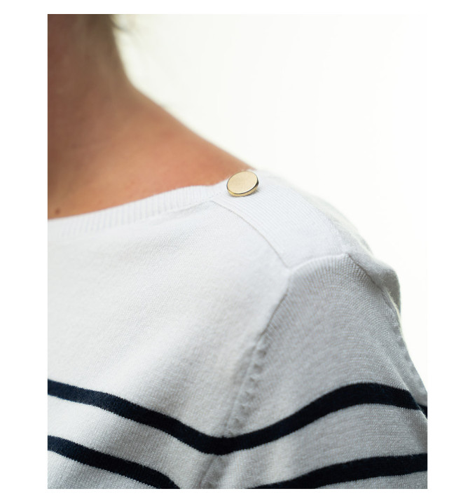 Pull Sollange Blanc / Marine | Vendée Globe