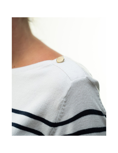 Pull Sollange Blanc / Marine | Vendée Globe