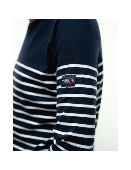 Pull Eduardo Marine / Blanc | Vendée Globe