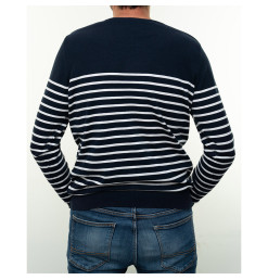 Pull Eduardo Marine / Blanc | Vendée Globe 2