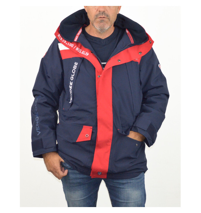 Parka Paracou Marine / Rouge | Vendée Globe