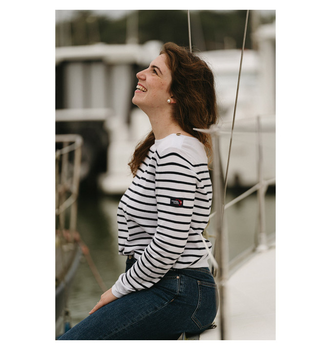 Pull Sollange Blanc / Marine | Vendée Globe