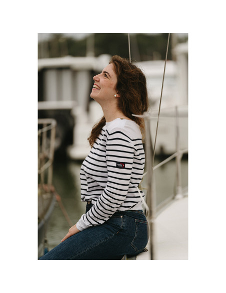 Pull Sollange Blanc / Marine | Vendée Globe