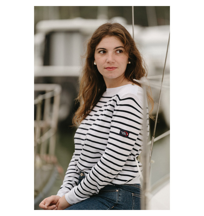 Pull Sollange Blanc / Marine | Vendée Globe