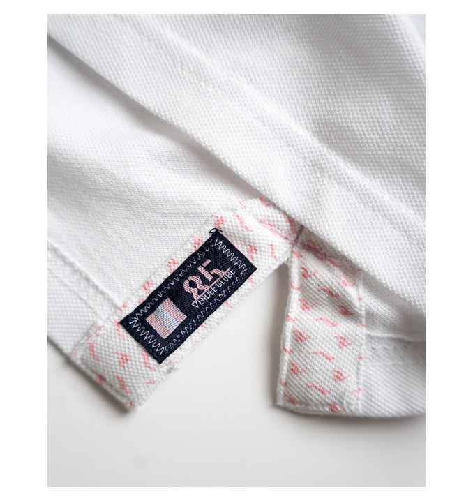 Polo Manche Longue Safran Blanc | Vendée Globe