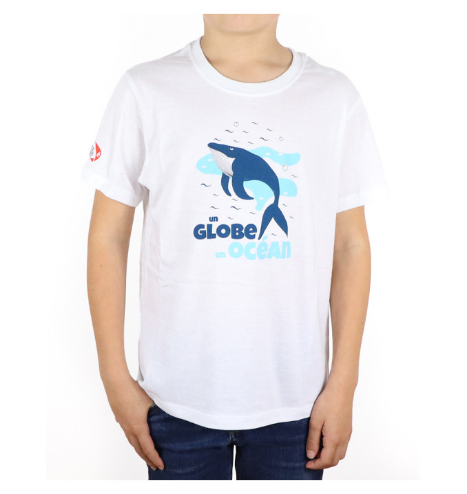 T-Shirt Globe Océan Blanc | Vendée Globe