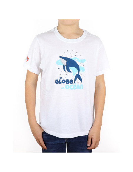 T-Shirt Globe Océan Blanc | Vendée Globe