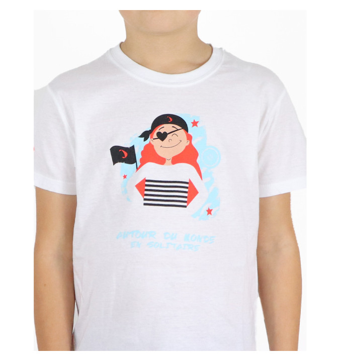 T-Shirt Pirate Girl Blanc | Vendée Globe
