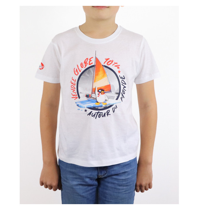T-Shirt Mascotte Adélie Blanc | Vendée Globe