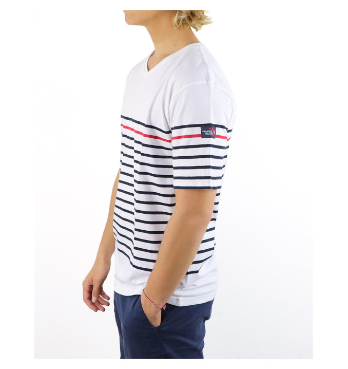 T-Shirt Halbus Blanc / Marine | Vendée Globe