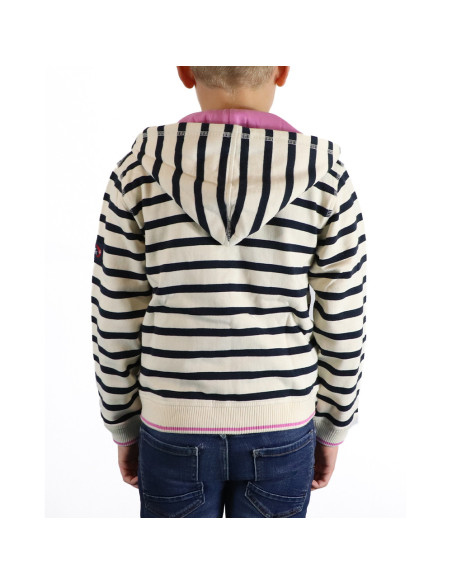 Sweat Eucaly Écru / Marine / Rose | Vendée Globe