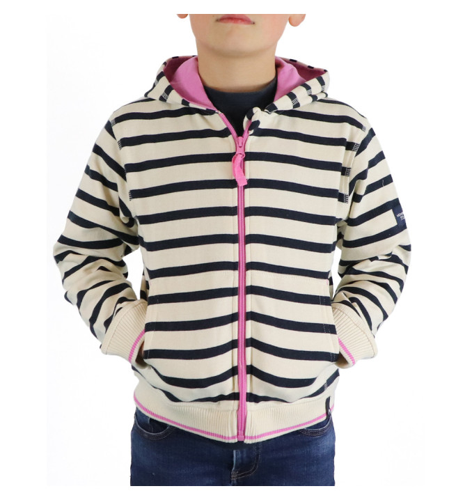 Sweat Eucaly Écru / Marine / Rose | Vendée Globe