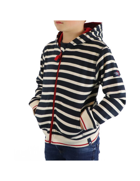 Sweat Eucaly Marine / Écru / Rouge | Vendée Globe