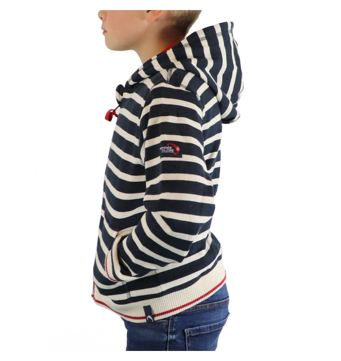 Sweat Eucaly Marine / Écru / Rouge | Vendée Globe