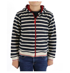 Sweat Eucaly Marine / Écru / Rouge | Vendée Globe