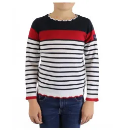 Pull Hannae Blanc / Marine / Rouge | Vendée Globe