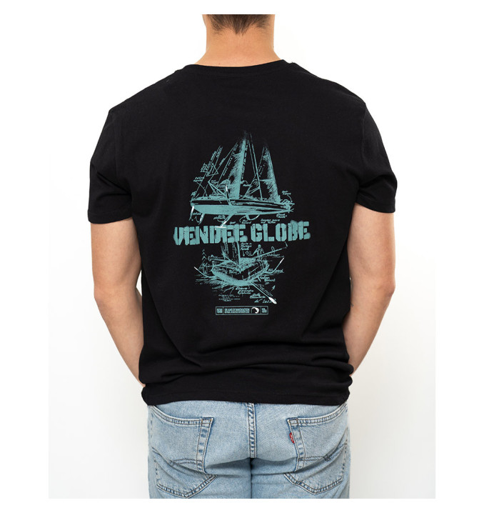 T-Shirt Mix Boat Noir | Vendée Globe