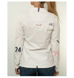 Polo Manche Longue Safran Blanc | Vendée Globe 2