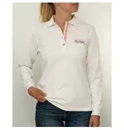 Polo Manche Longue Safran Blanc | Vendée Globe